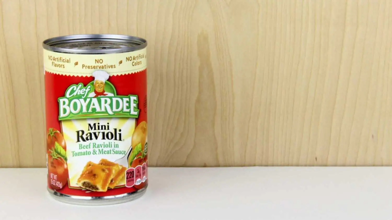 10. Virėjas Boyardee vištiena Parmezanas Ziti