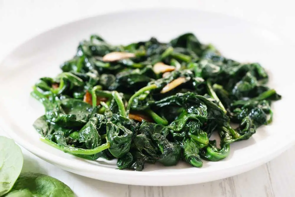 18. Sautéed spinach