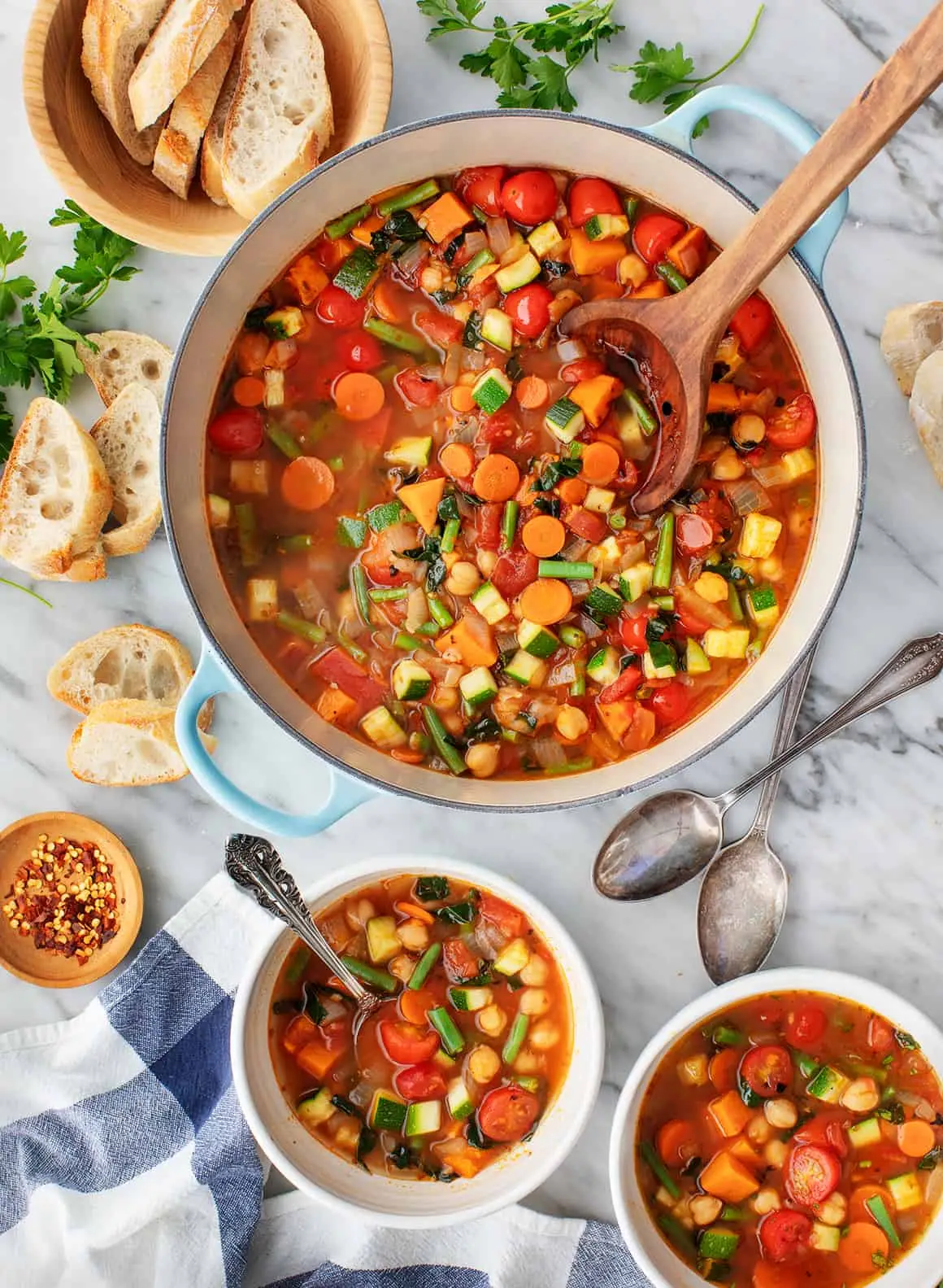 Sopas e caril de grão de bico