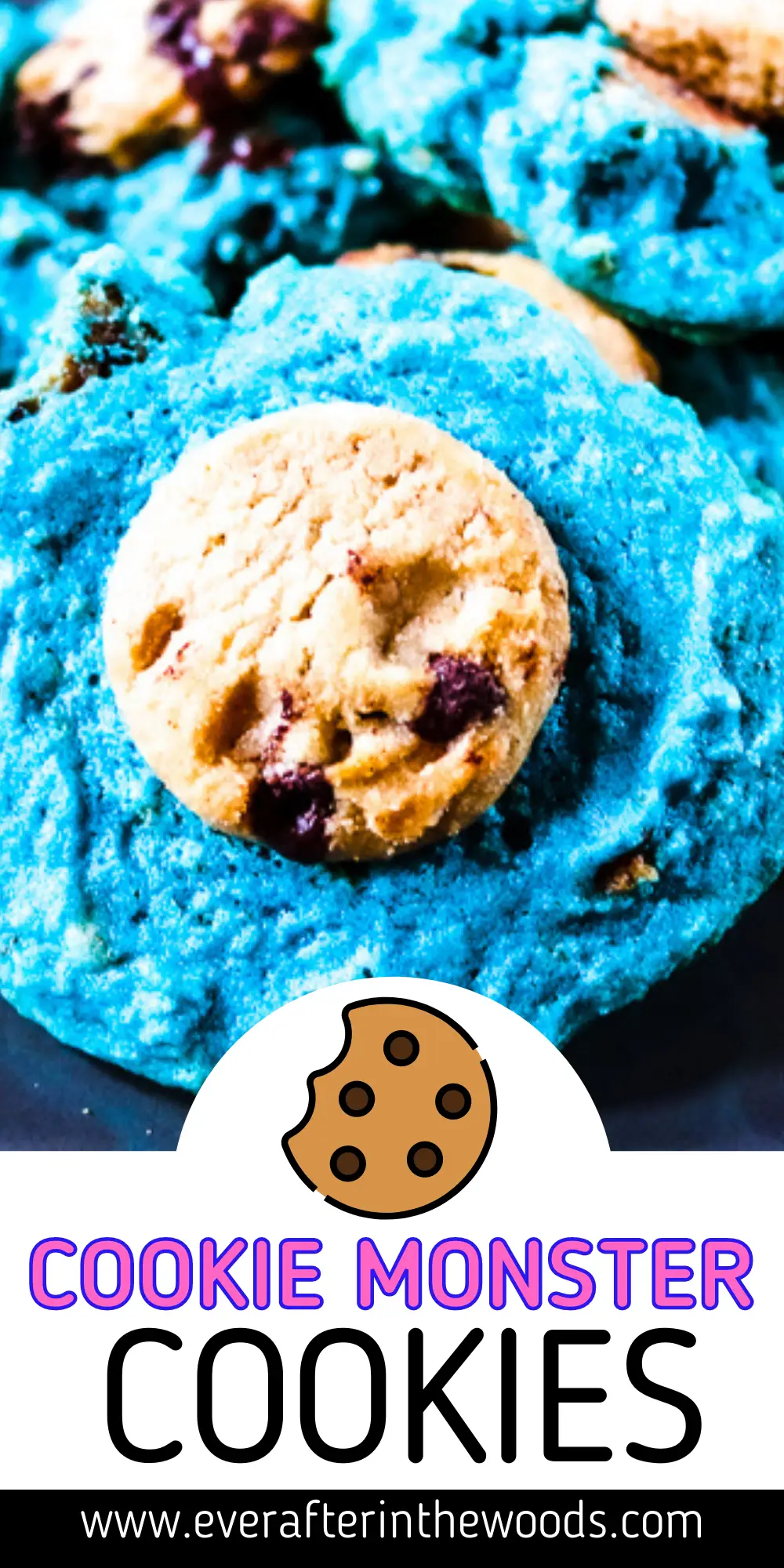 Cookie Monster Cookies Քնջութի փողոցային թխվածքաբլիթներ Կապույտ շոկոլադե չիպսային թխվածքաբլիթներ