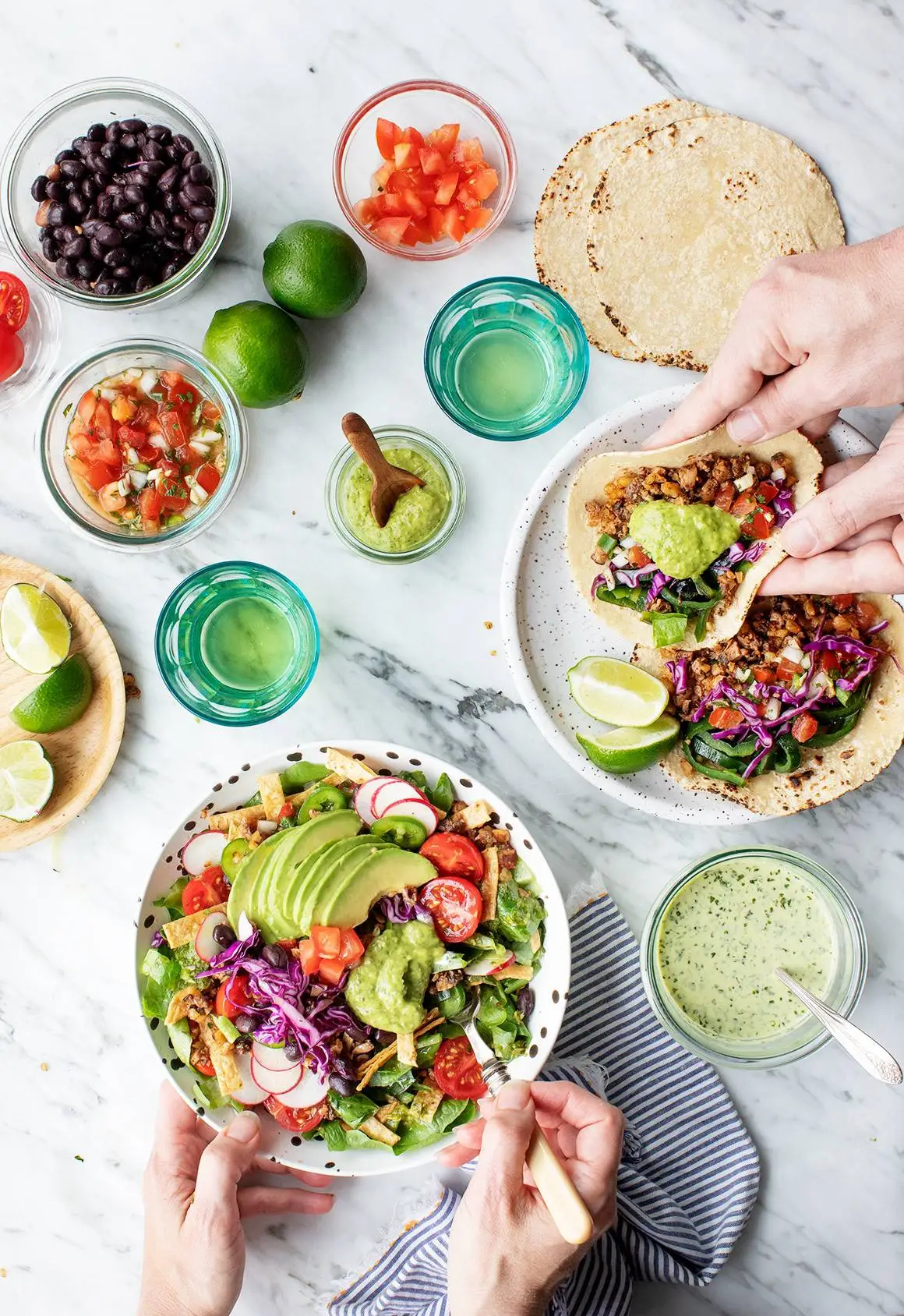 Ideias fáceis para um jantar para a noite do Taco