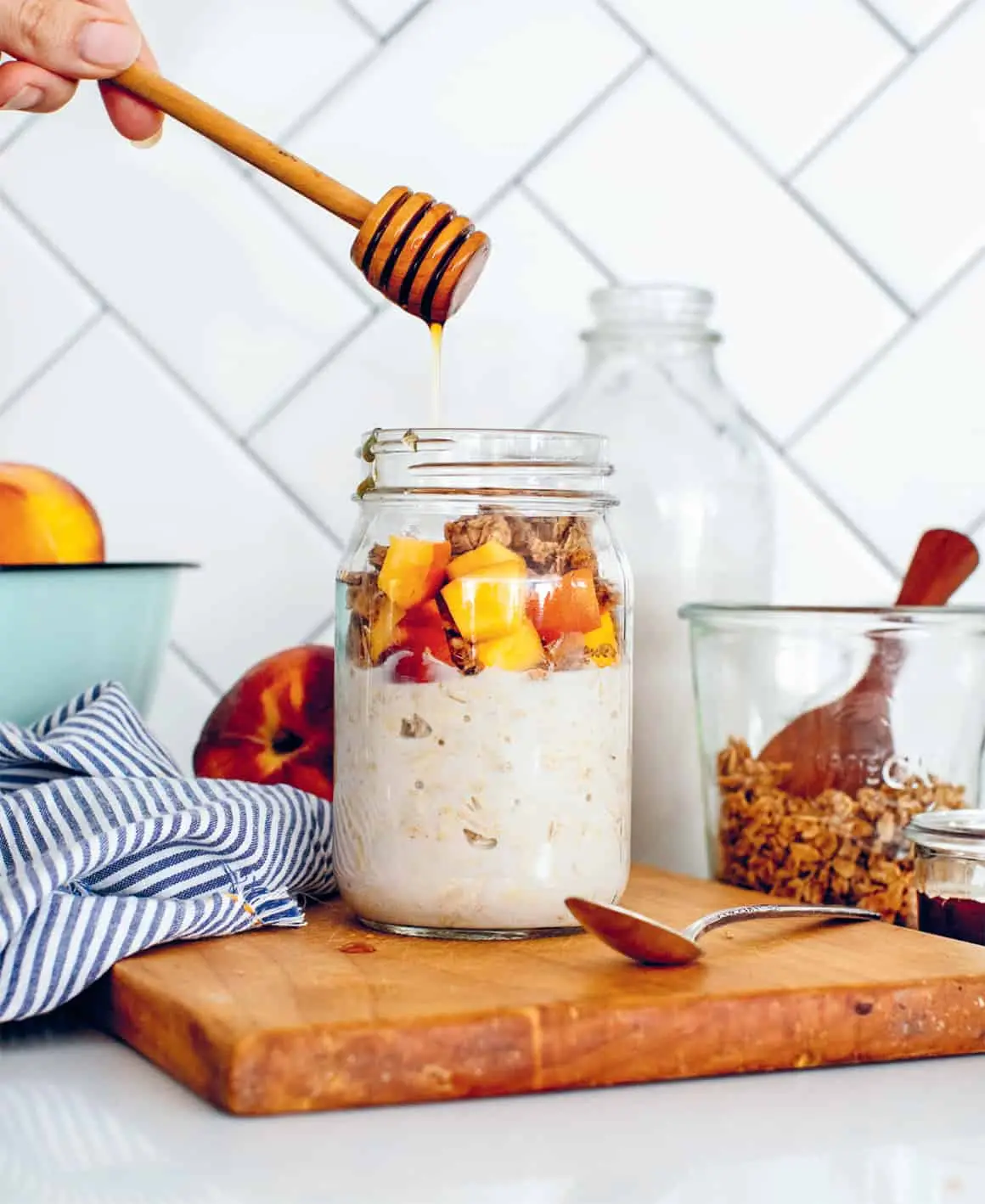 Receitas de pêssego fresco para o café da manhã