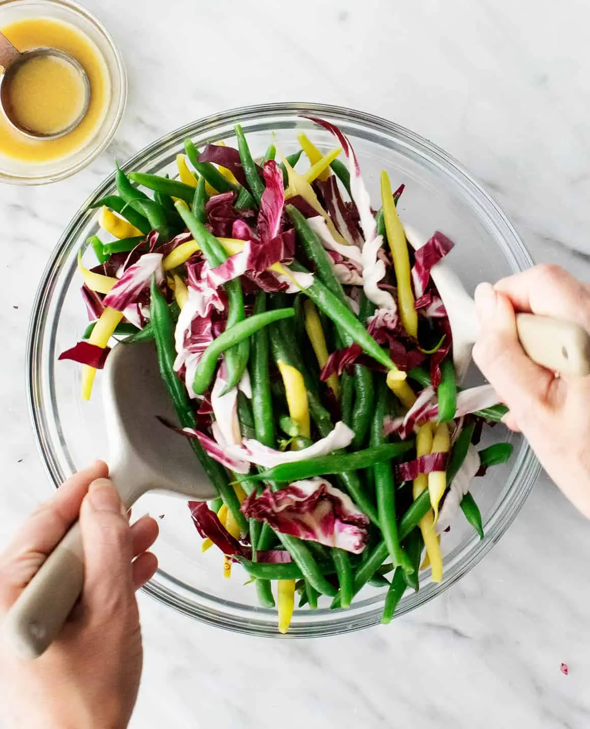 Ingredienser för grönbönsalladsrecept