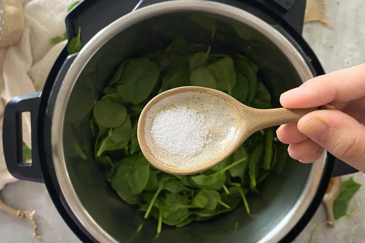 Sådan laver du Instant Pot Spinat