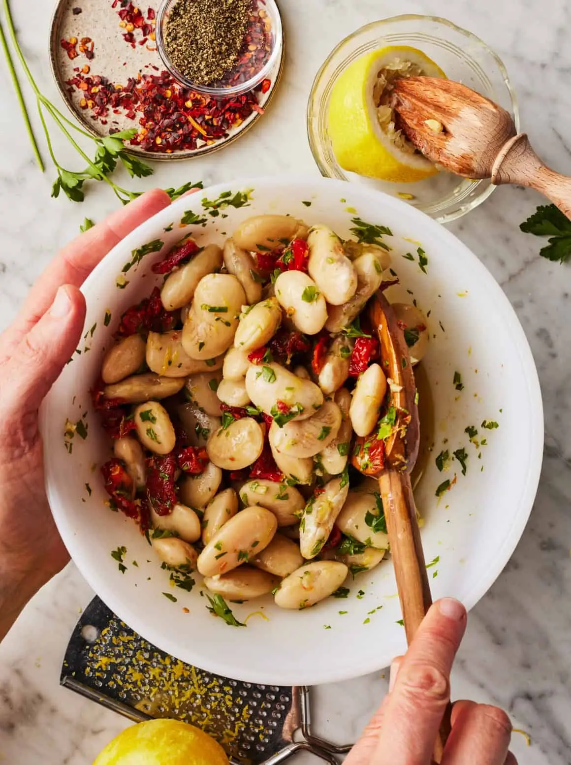 Marinated Gigante Beans සාදන ආකාරය