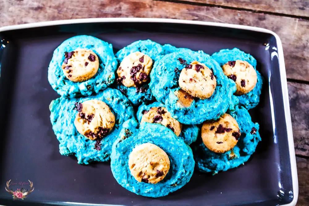 Ingrédients pour les biscuits Cookie Monster