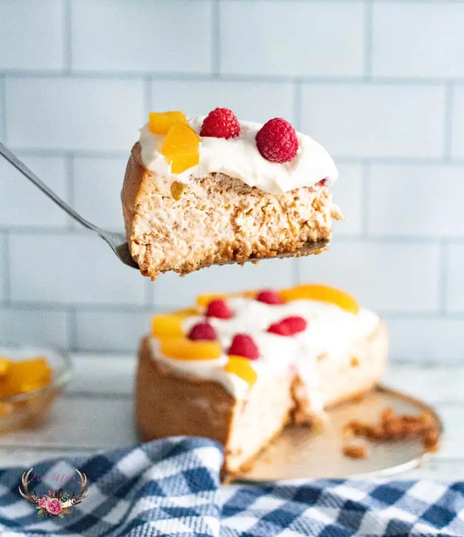 Instant Pot Peach Cheesecake