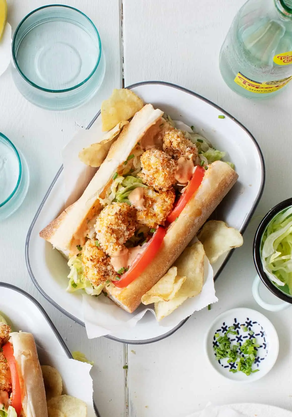 คำแนะนำในการเสิร์ฟแซนด์วิช Po' Boy