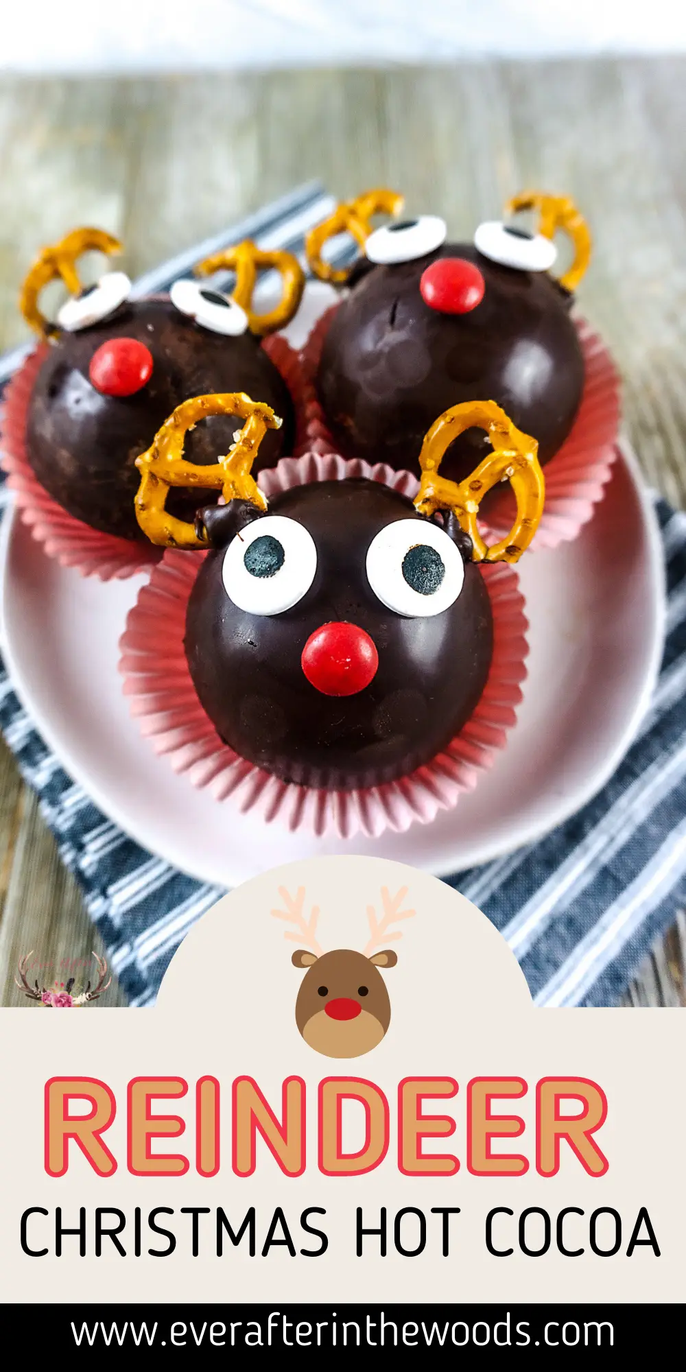 Reindeer Hot Chocolate Bombs   Christmas Hot Chocolate Bombs    Christmas Hot Cocoa Bombs