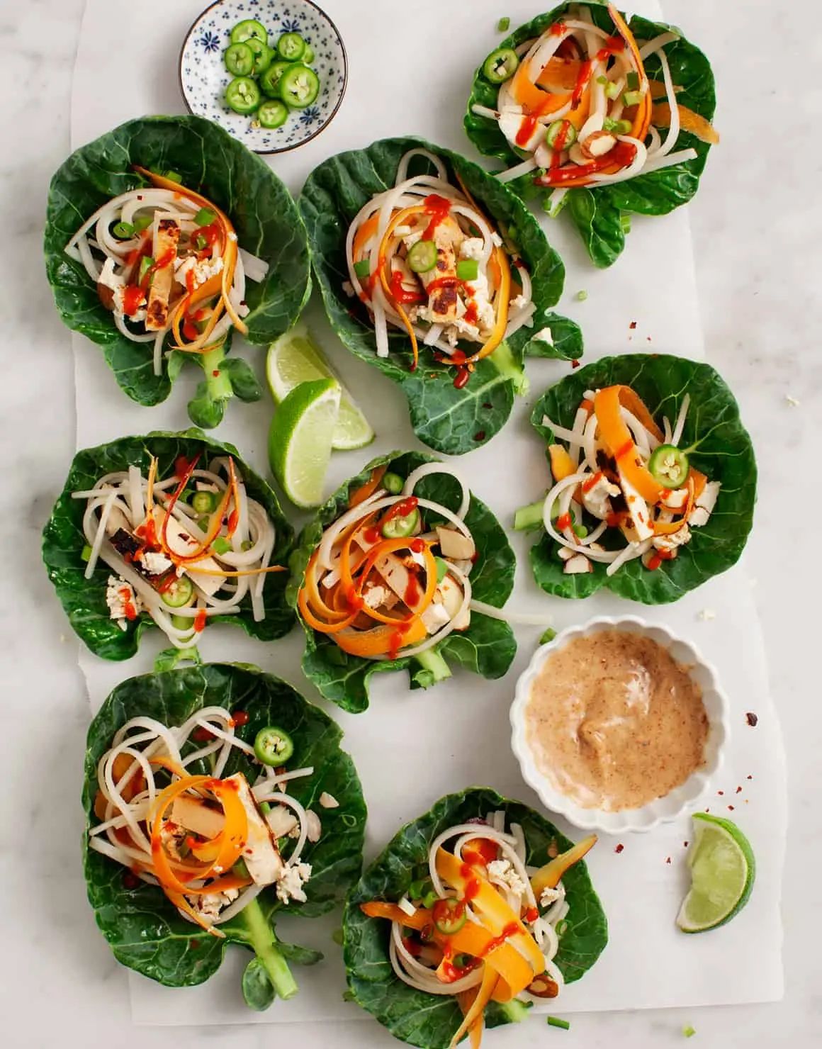 Vegan Appetizers රෝල් කර ඔතා