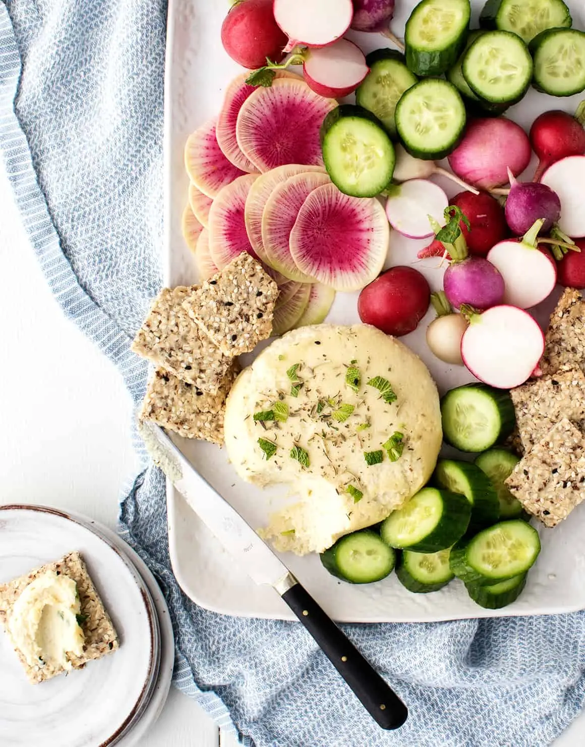 Crudité Platter සඳහා Vegan Appetizers