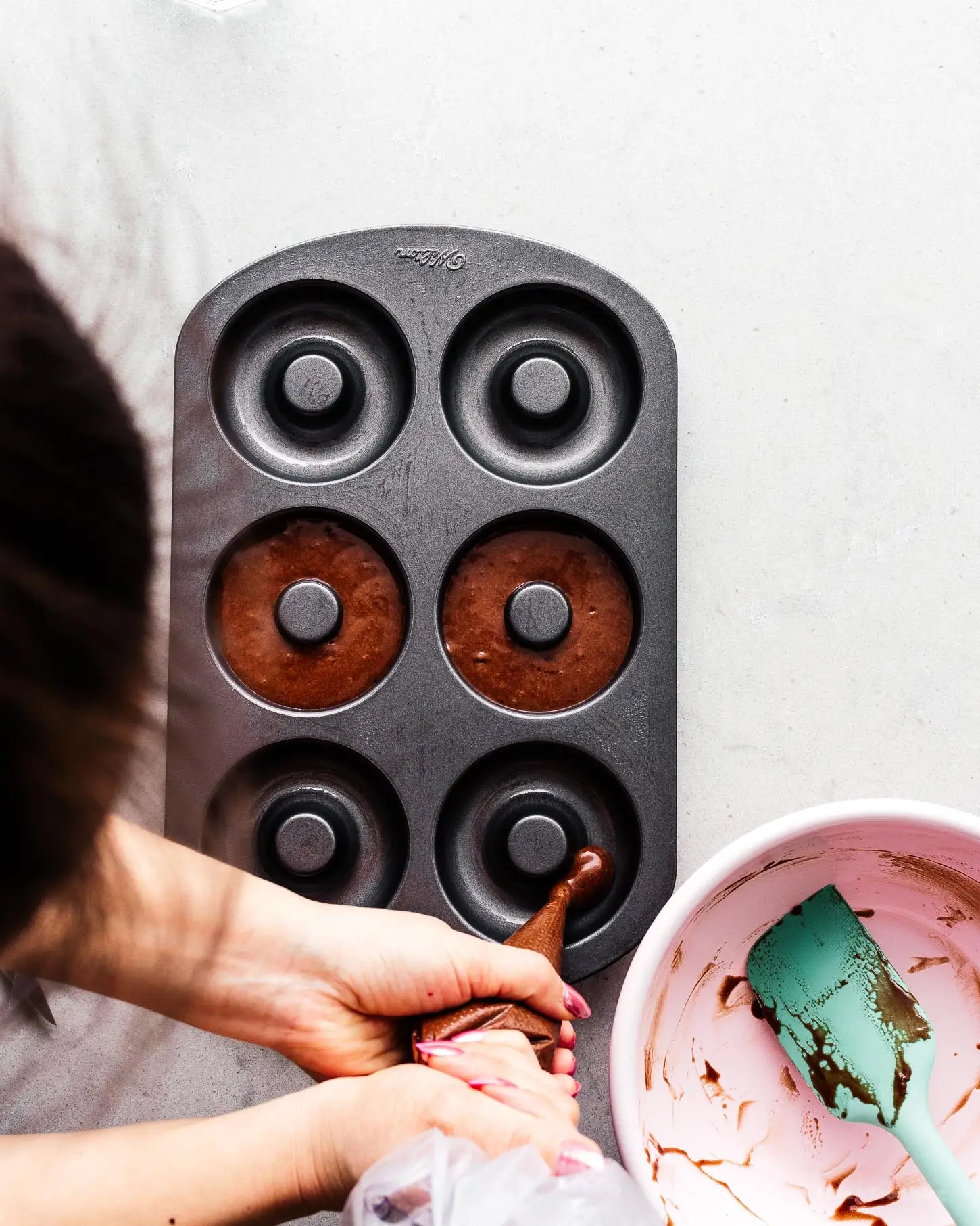 Vegan Baked Chocolate Cake Donuts