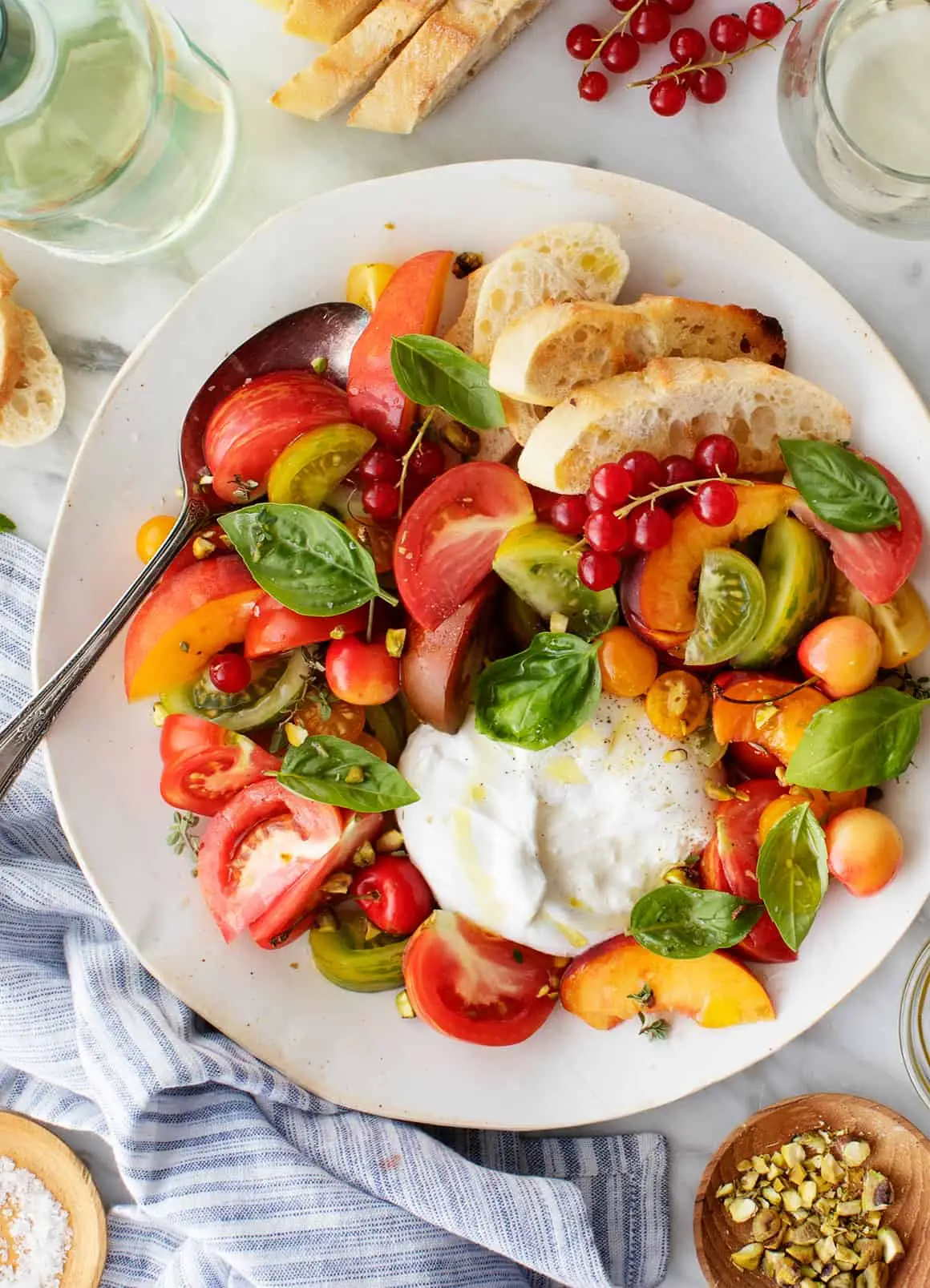 Que servir avec la salade de burrata